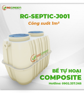 Bể tự hoại Composite công suất 1m3