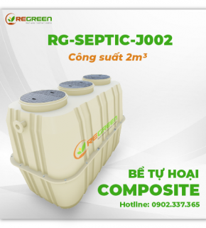 Bể tự hoại Composite công suất 2m3