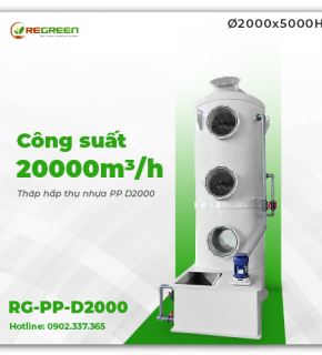 Tháp Đệm Hấp Thụ Nhựa PP D2000