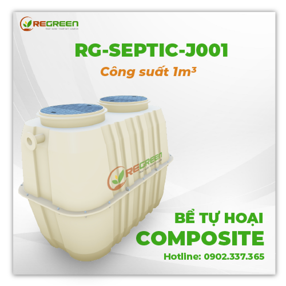 Bể tự hoại Composite công suất 1m3