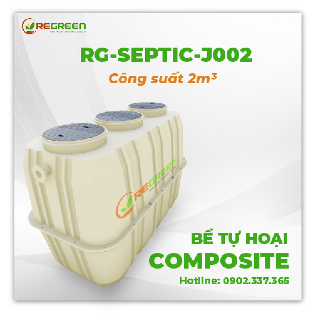 Bể tự hoại Composite công suất 2m3