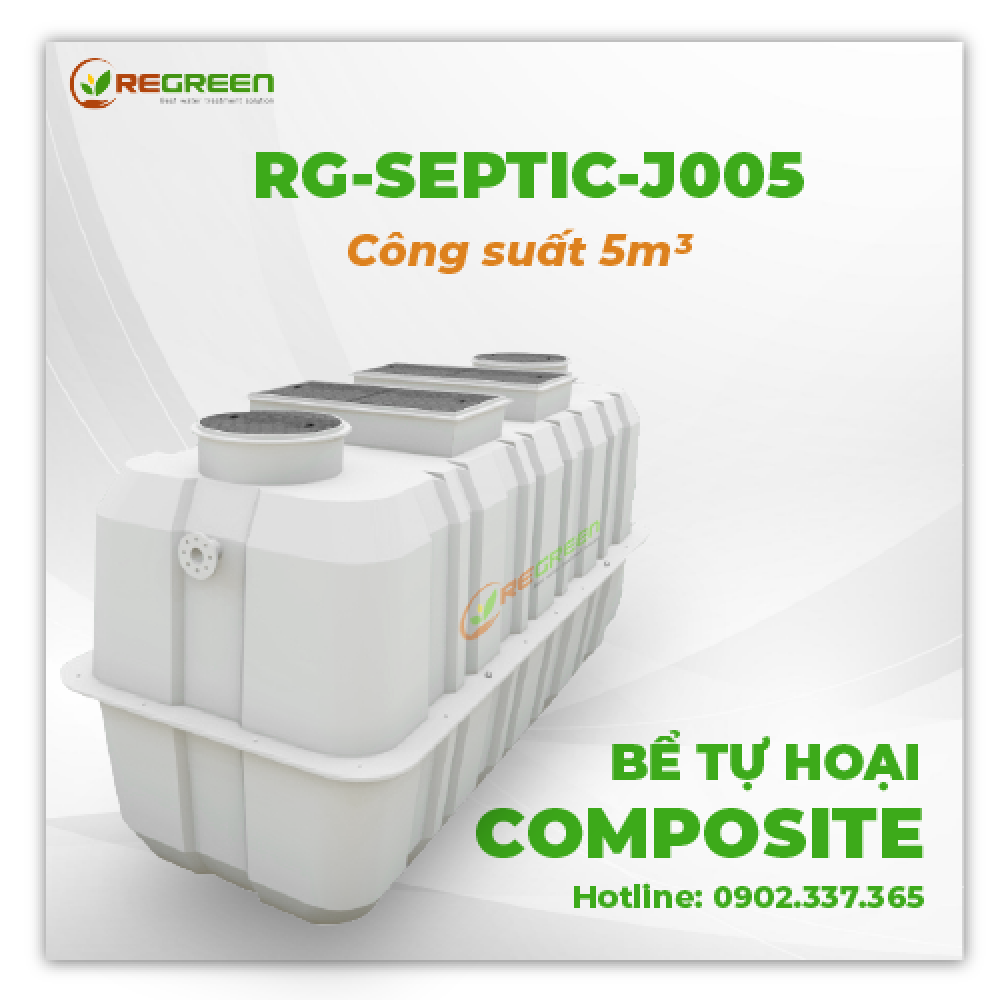 Bể tự hoại Composite công suất 5m3