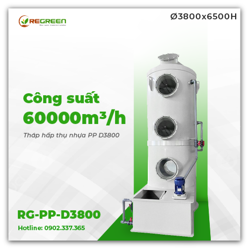 Tháp Đệm Hấp Thụ Nhựa PP D3800